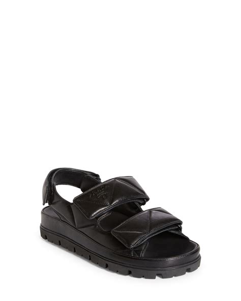 Prada Diagram Double Strap Slide Sandal (Women) 